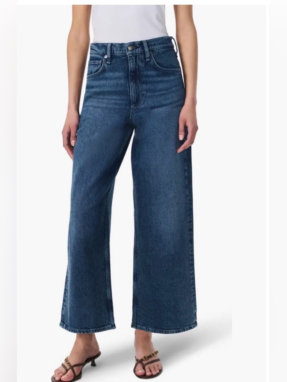 Rag & Bone Andi High-Rise Ankle Wide Leg Jeans